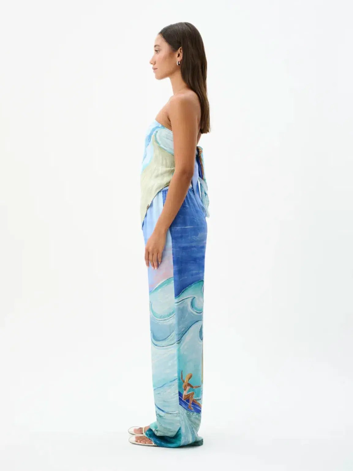 Roame Farrah Scarf Top & Taj Pant Apres Surf Size 6 photo 2