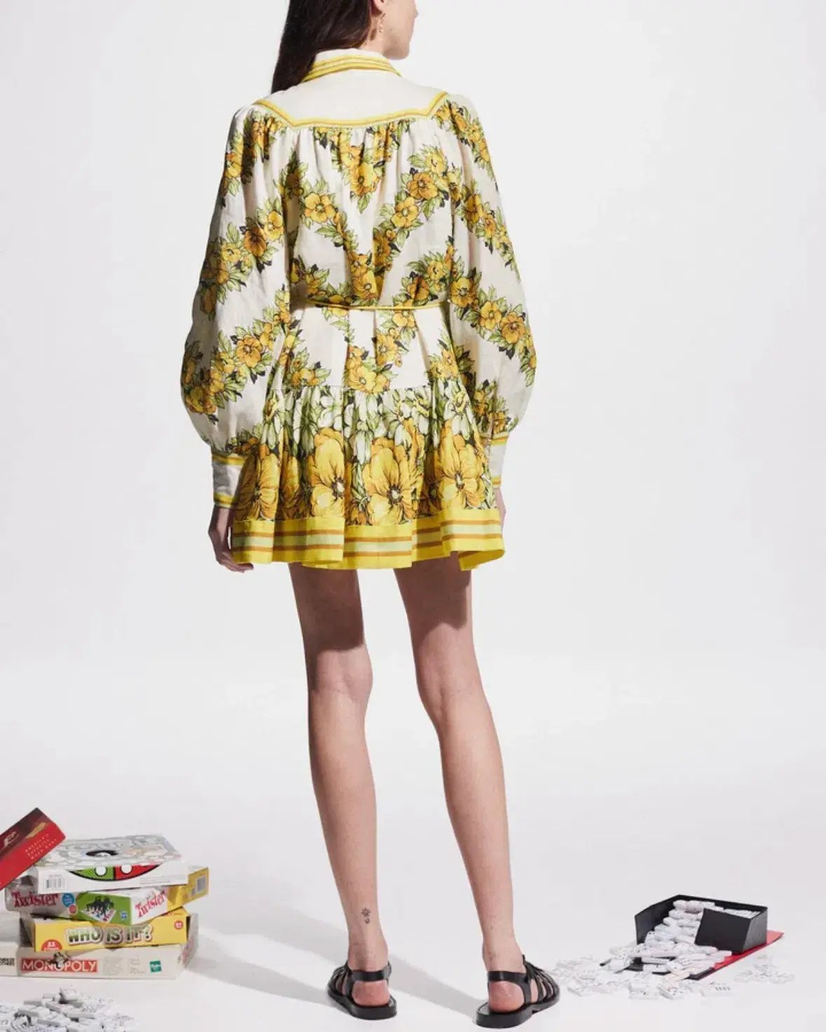 Alemais Gisela Mini Shirt Dress Floral Size 16 photo 3