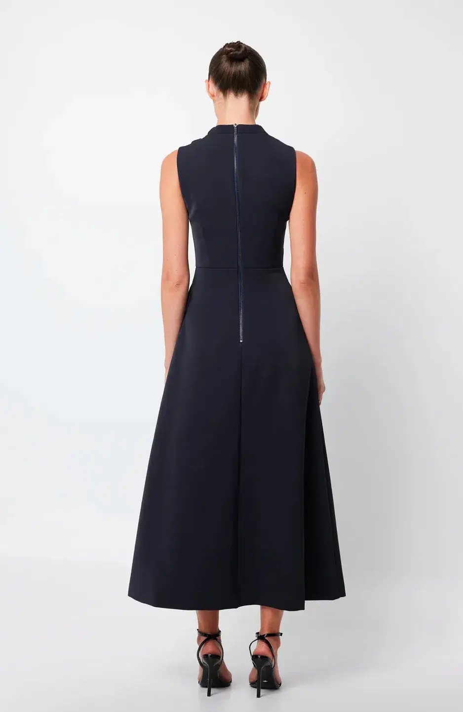 BARIANO Navy full length formal dress photo 17