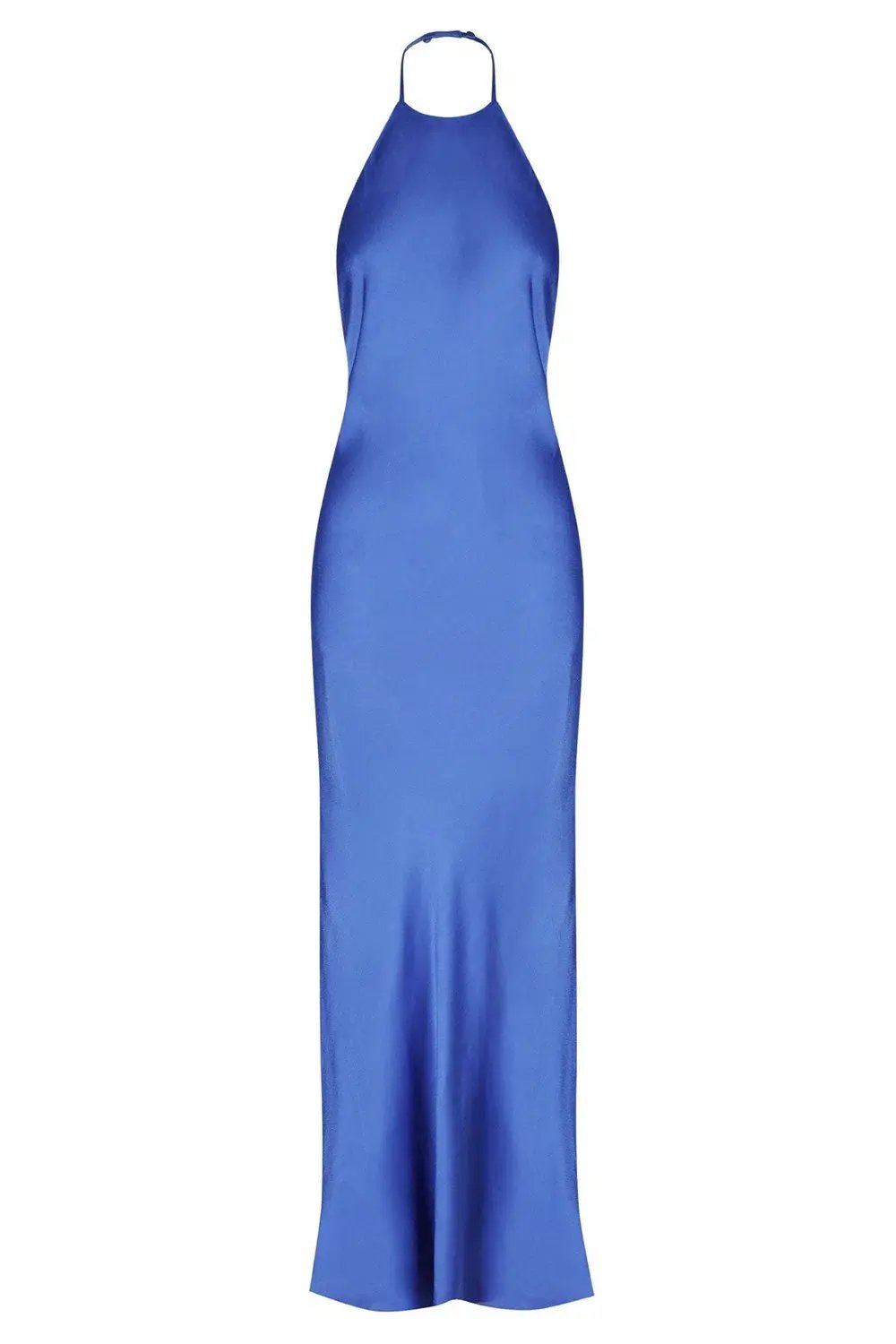 Shona Joy Oliviera Low Back Halter Neck Midi Dress in Strong Blue Size S / AU 8 photo 3