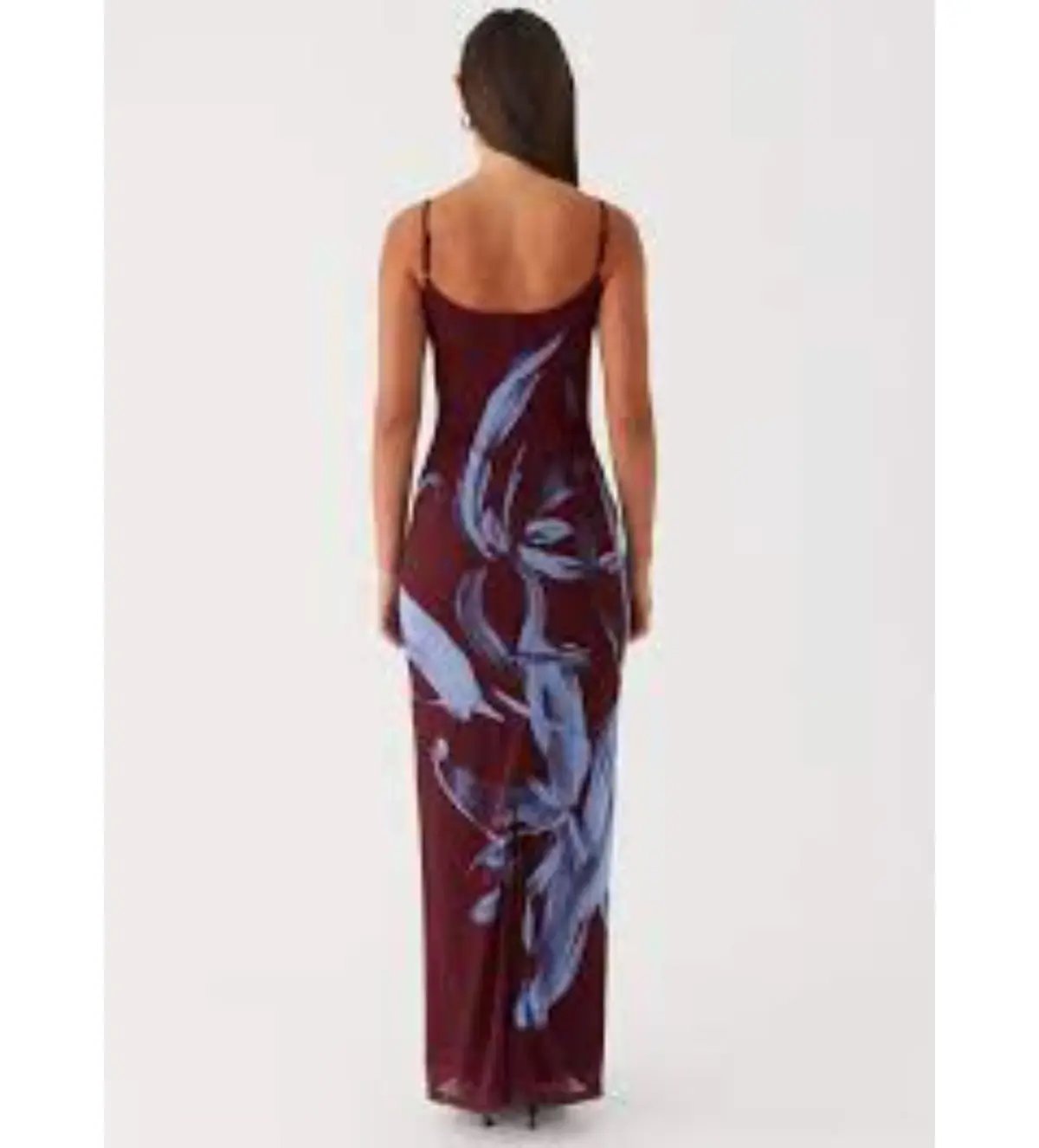 Serene Maxi Dress - Brown Purple Floral Size AU8 photo 3