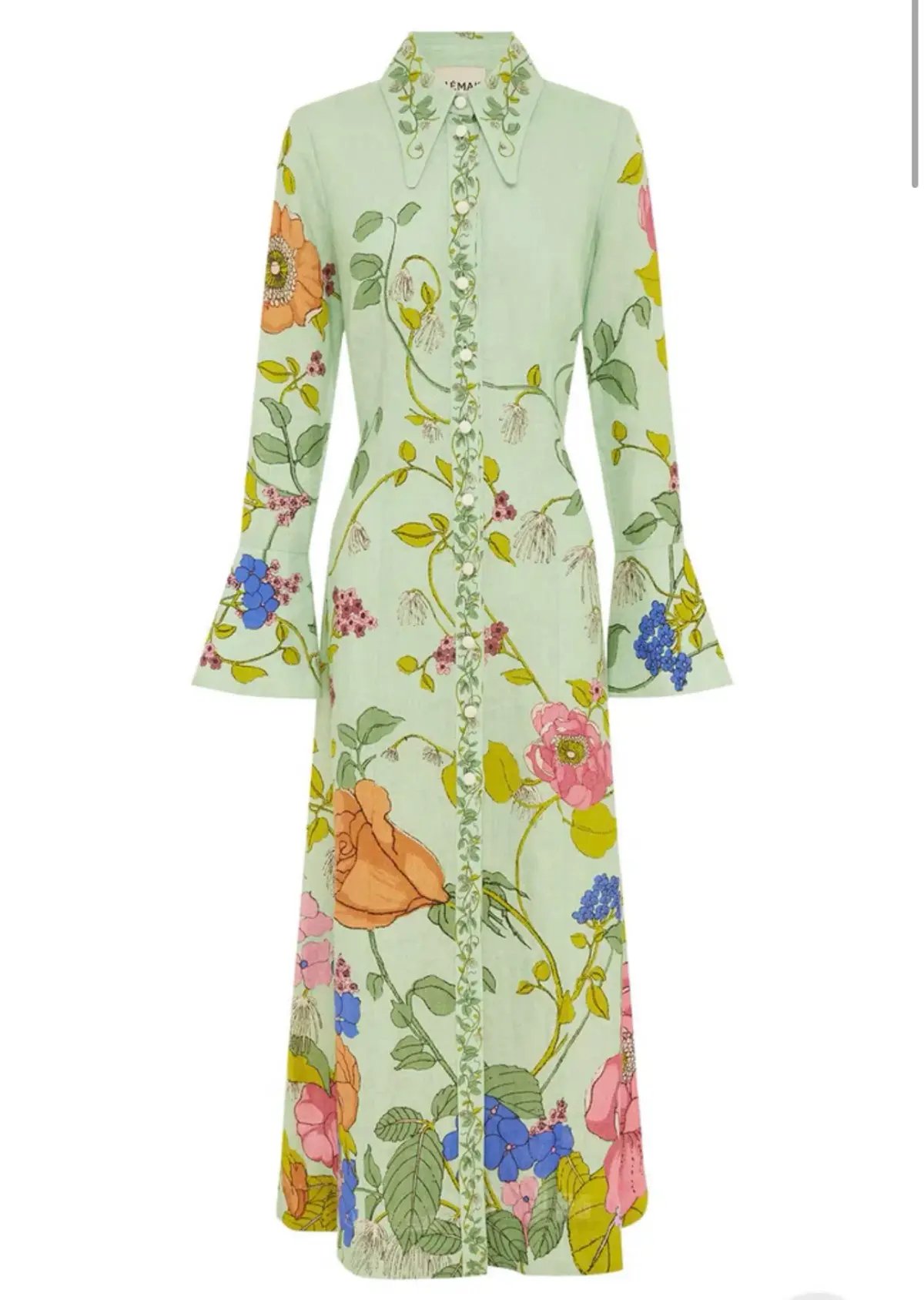 Alemais Olivia Shirt Dress Green Print Size 8 photo 5