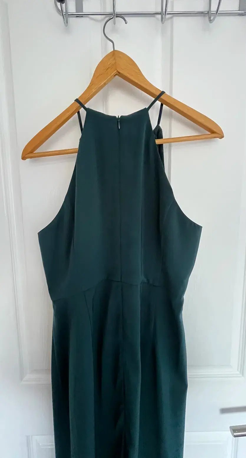 Shona Joy Core High Neck Ruched Dress Emerald Size AU 14 photo 4