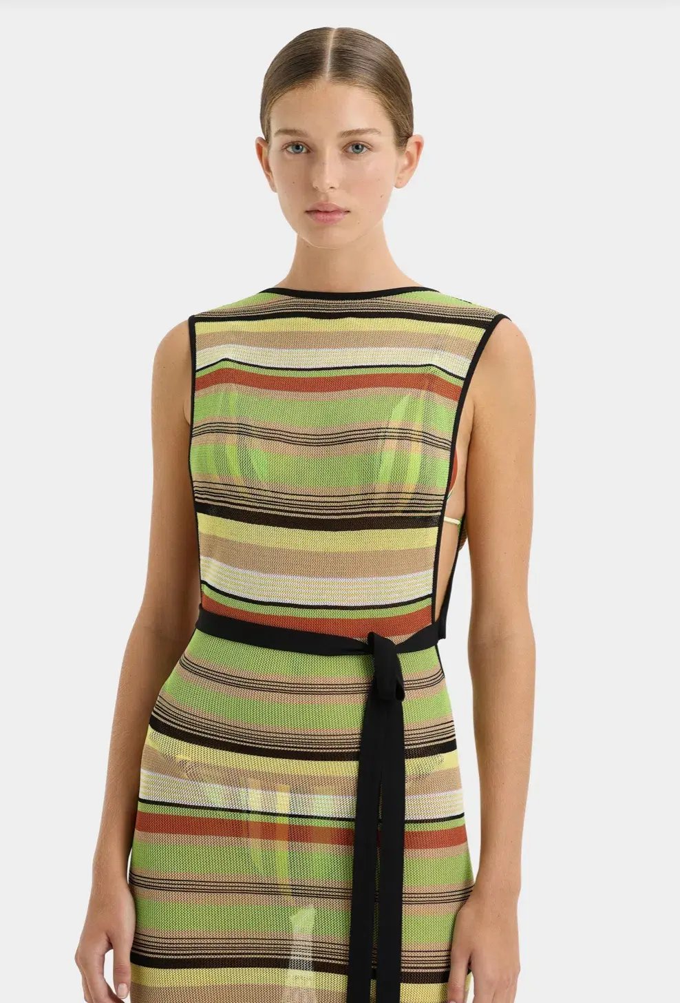 SIR the Label The Coastline Tie Dress in Palm Stripe Size 0 / 6 AUS photo 9