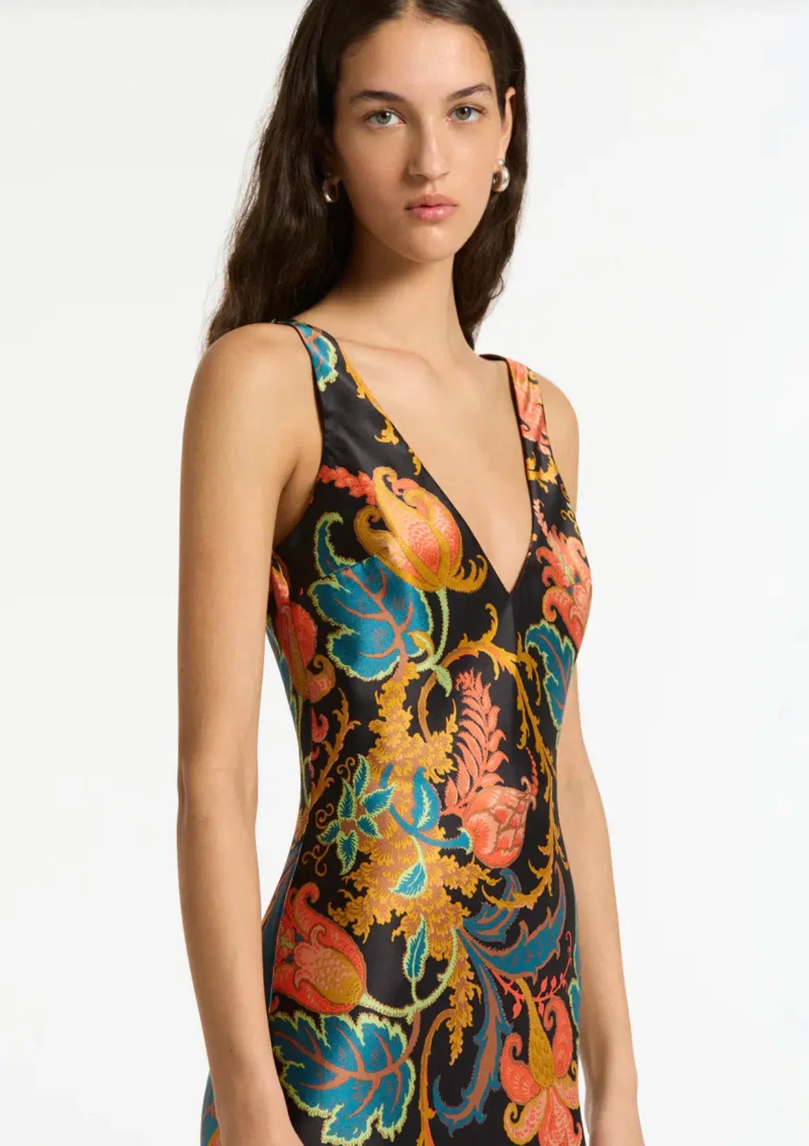 Sir the Label Artiste V Neck Slip Dress Print SIZE 0 photo 4