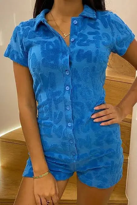 Jaded London Playsuit Blue Size 6 photo 2