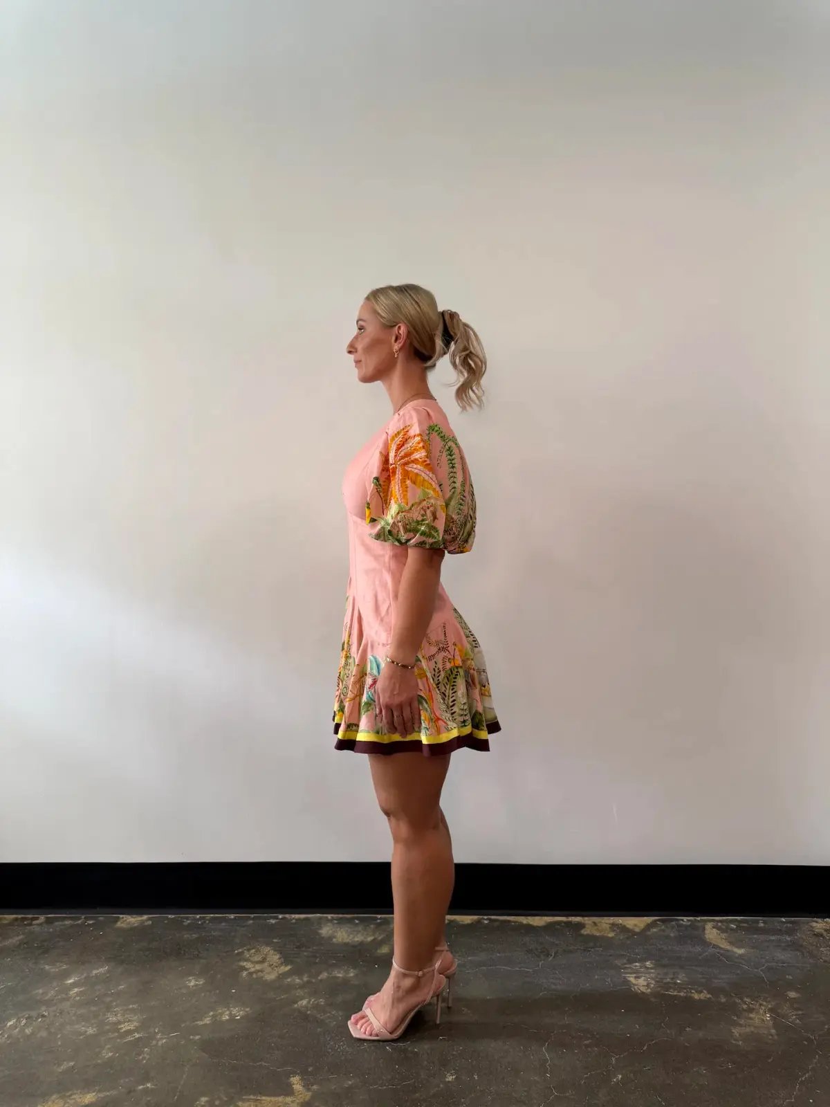 Alemais Papaya Mini Dress Pink Print Size 10 photo 5