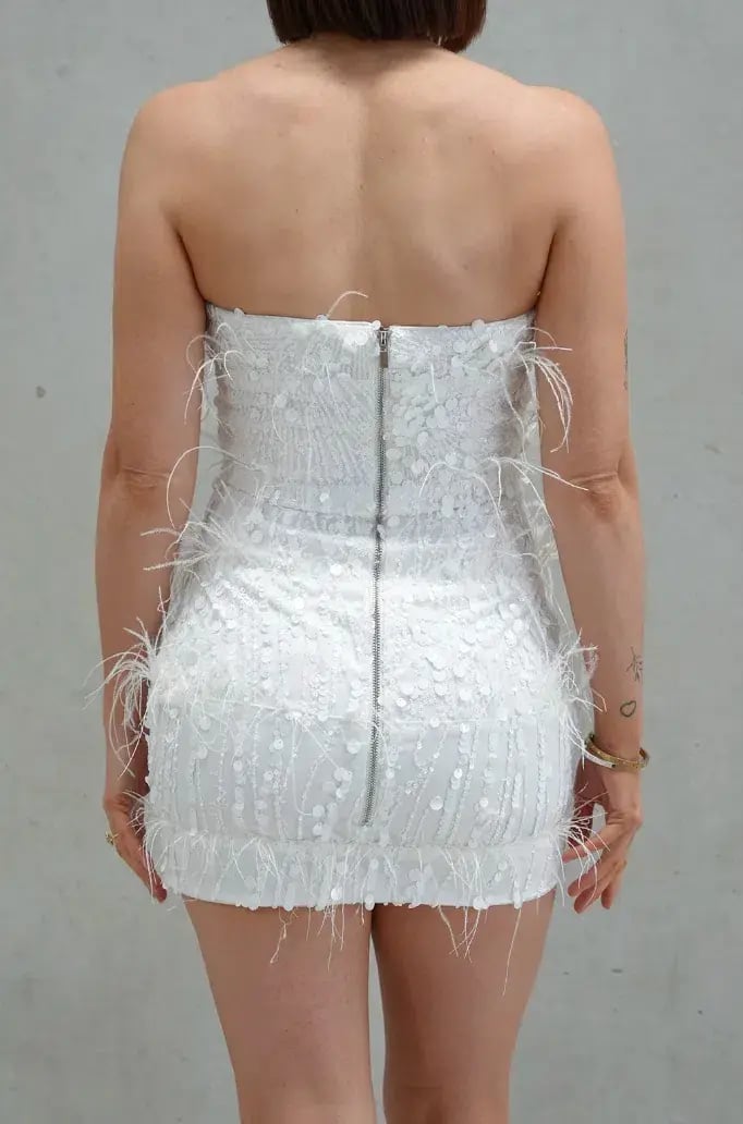 Eliya the Label Tiffany Mini Dress White Size 16 photo 3