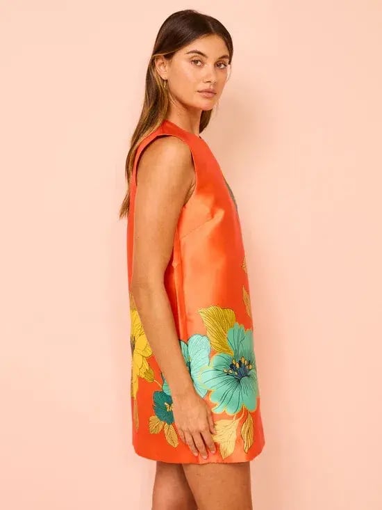 Alemais Piato Mini Dress Marigold Orange Size AU 6 photo 5