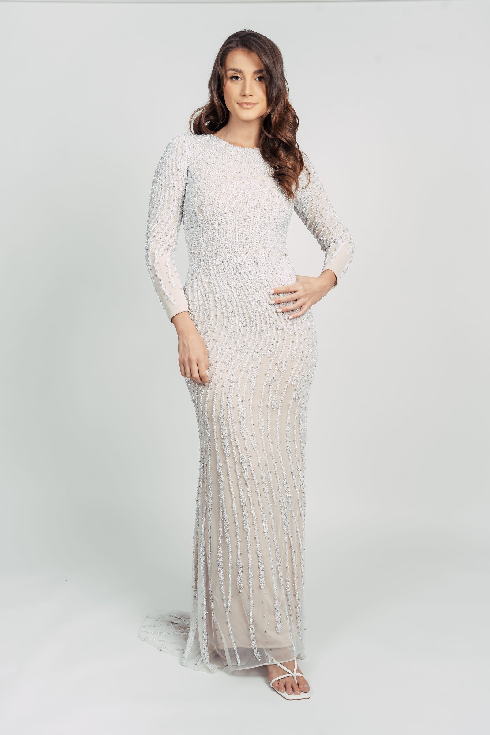 MONA PEARL GOWN BY MY SECRET WARDROBE WHITE photo 11