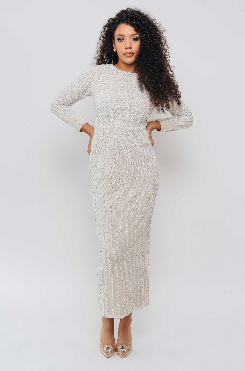 MONA PEARL MIDI BY MY SECRET WARDROBE WHITE photo 5