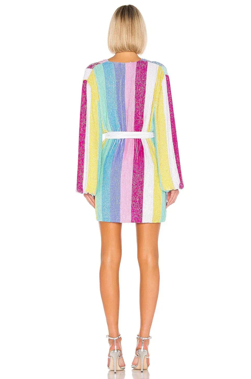 Retrofete Gabrielle Robe Dress Unicorn Stripe Size 8 photo 2