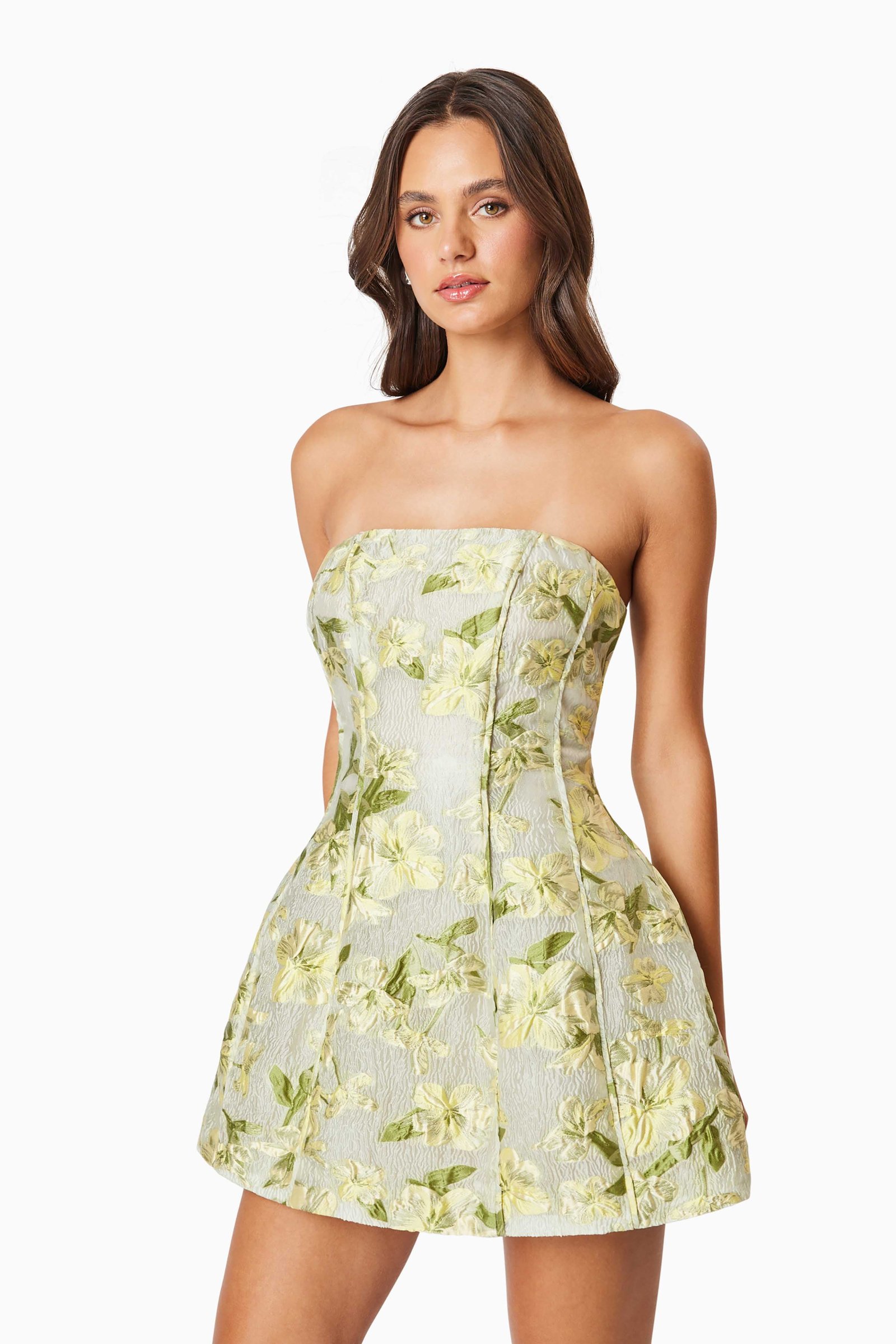 ELLIATT GREEN DARNER DRESS - MULTI photo 2