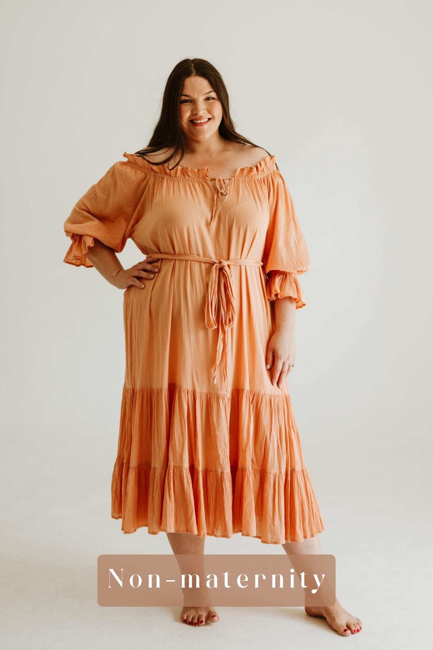 Hazel & Folk Emmaline Maxi Gown - Toasted Peach photo 2