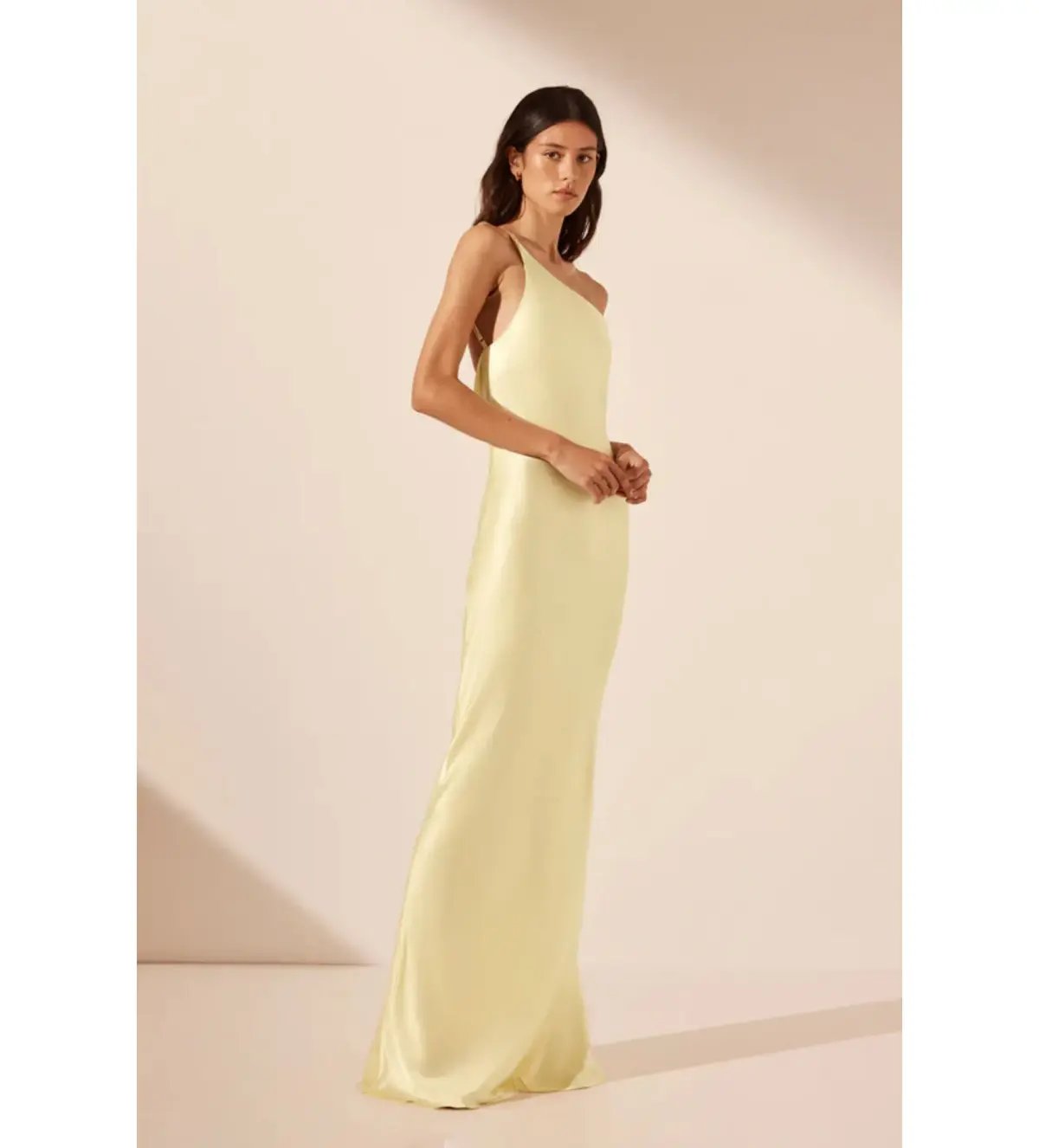 Shona Joy La Lune Cowl Back Maxi Dress in Lemon Size AU 8 photo 2