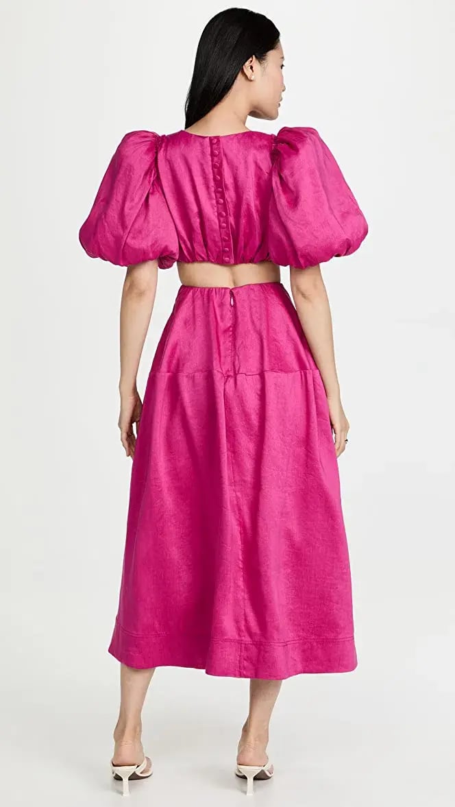 Aje Vanades Cut Out Ring Midi Dress Pink Size 6 photo 2