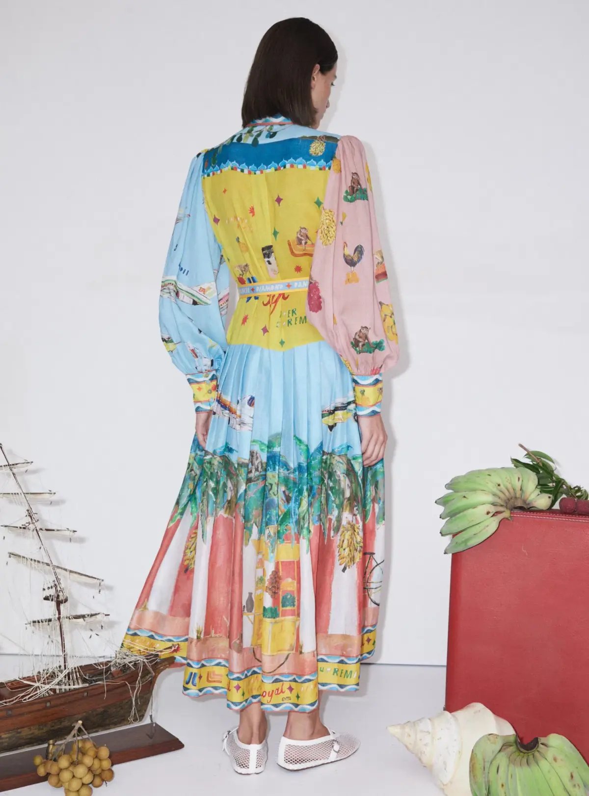 Alemais All Aboard Shirtdress Multi Size 10 photo 3