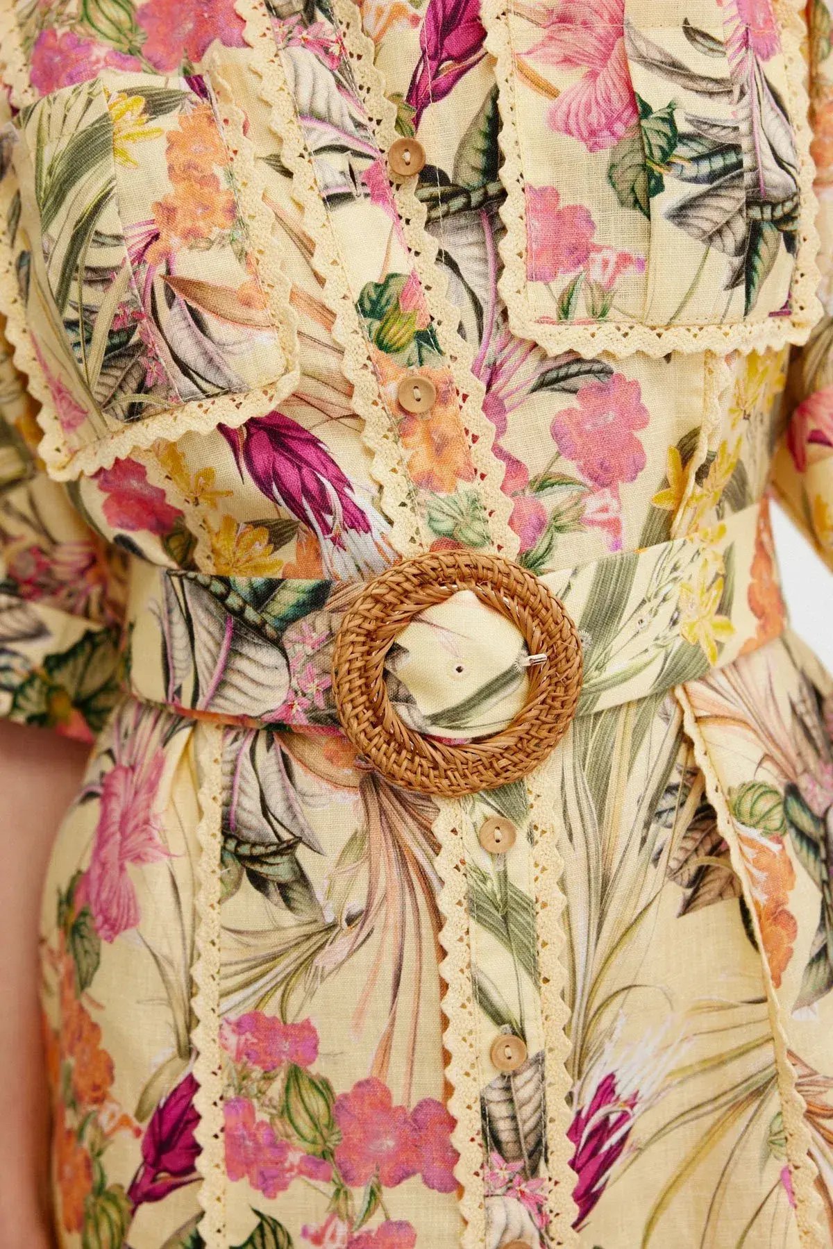 Significant Other Lark Mini Dress Honey Botanical Size AU 8 photo 3