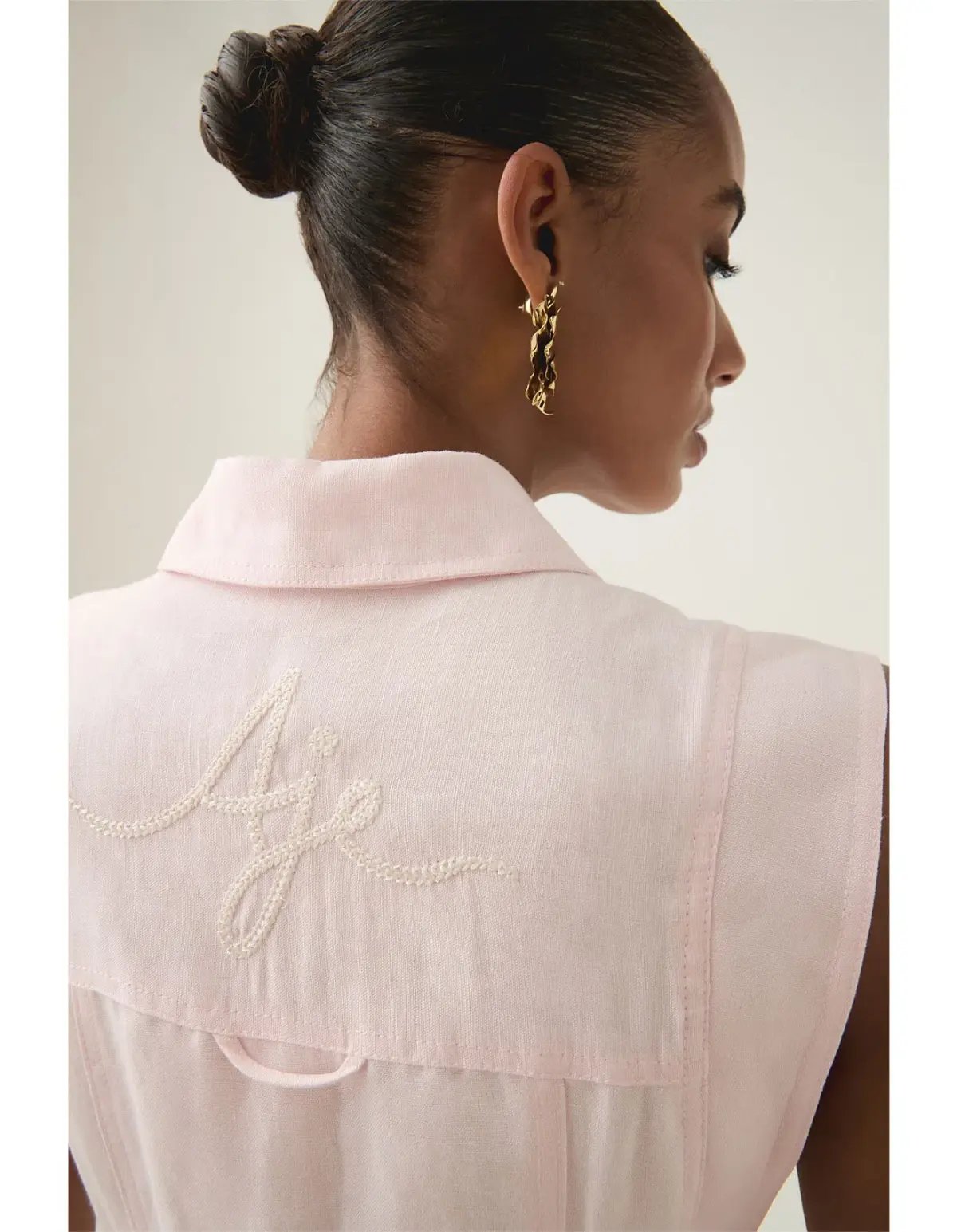 Aje Dulcet Logo Midi Dress Pastel Pink Size 10 photo 2