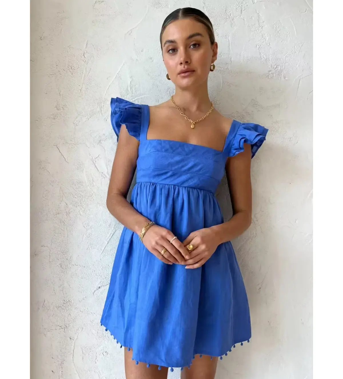 Sofia The Label Luna Mini Dress in Blue Size 8 photo 2