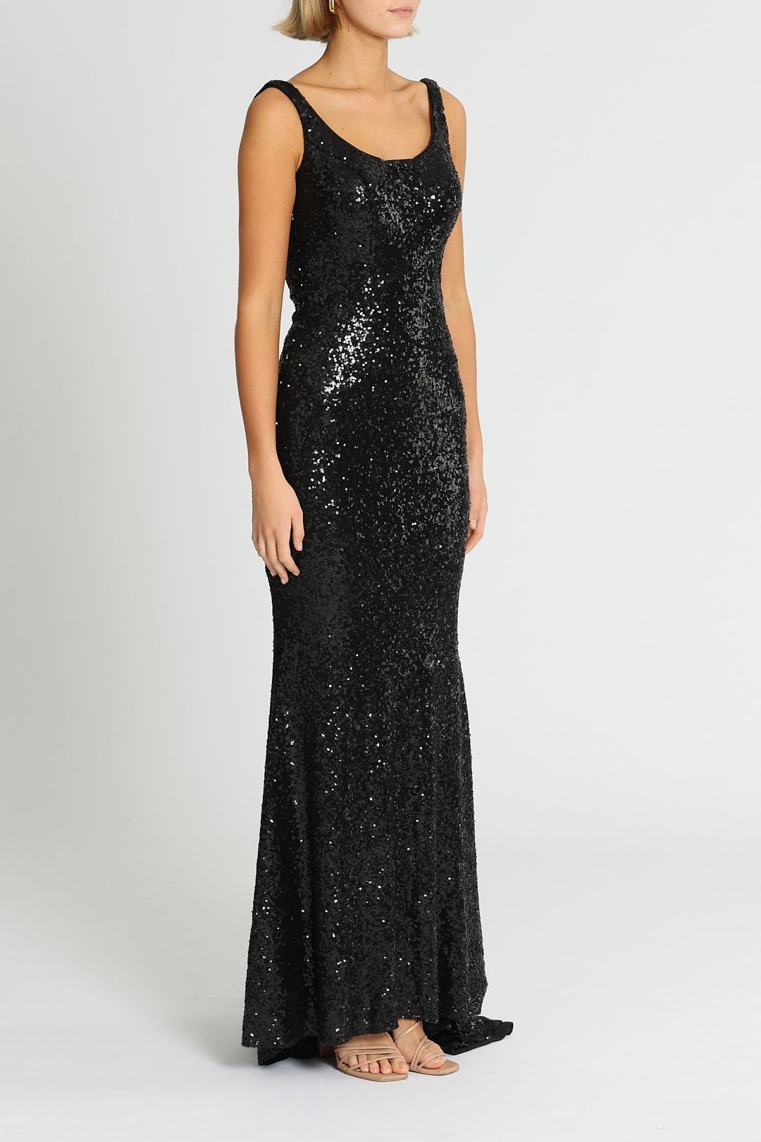 Annalise Sequin Gown - Black photo 2