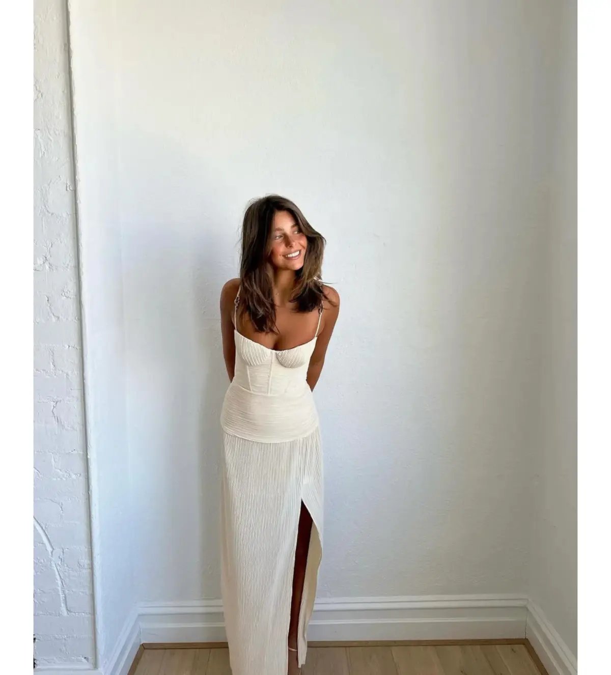 Manning Cartell Double Time Pleat Maxi Dress Nougat Size S/AU 8 photo 4