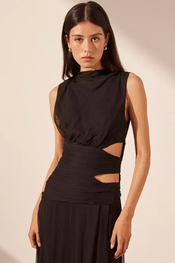 Shona Joy Claude Cut Out Dress black size 10 photo 2