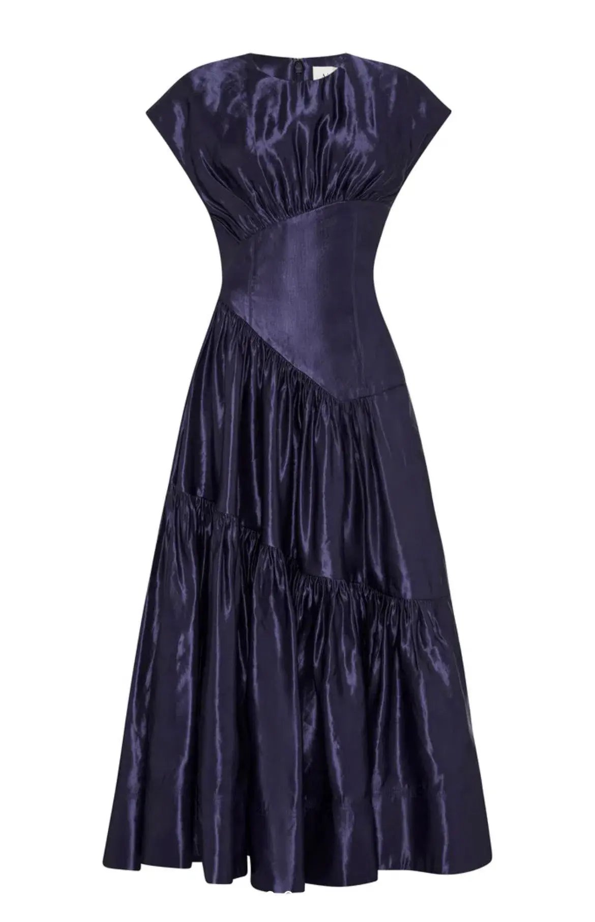 Aje Serendipity Reflection Midi Dress Washed Indigo Size 10 photo 3