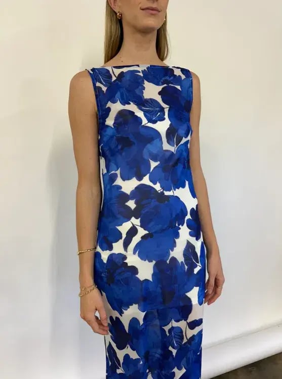 By Nicola Juno Maxi Dress in Blue Petal Size 8 photo 3