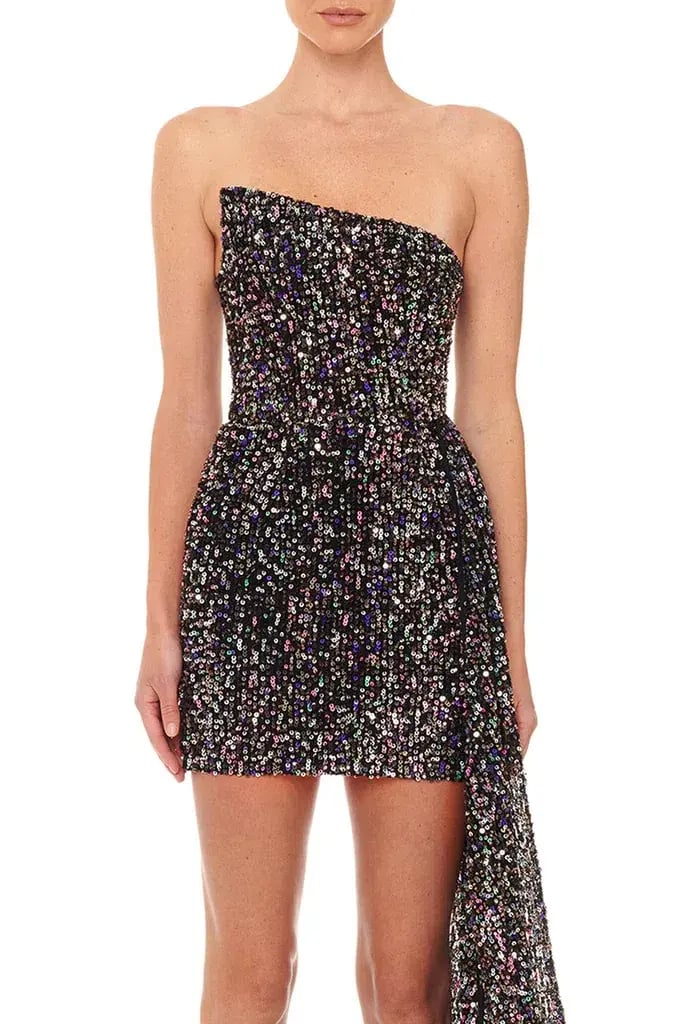 Eliya the Label Kamilla Dress Black Sequin Size 6 photo 3