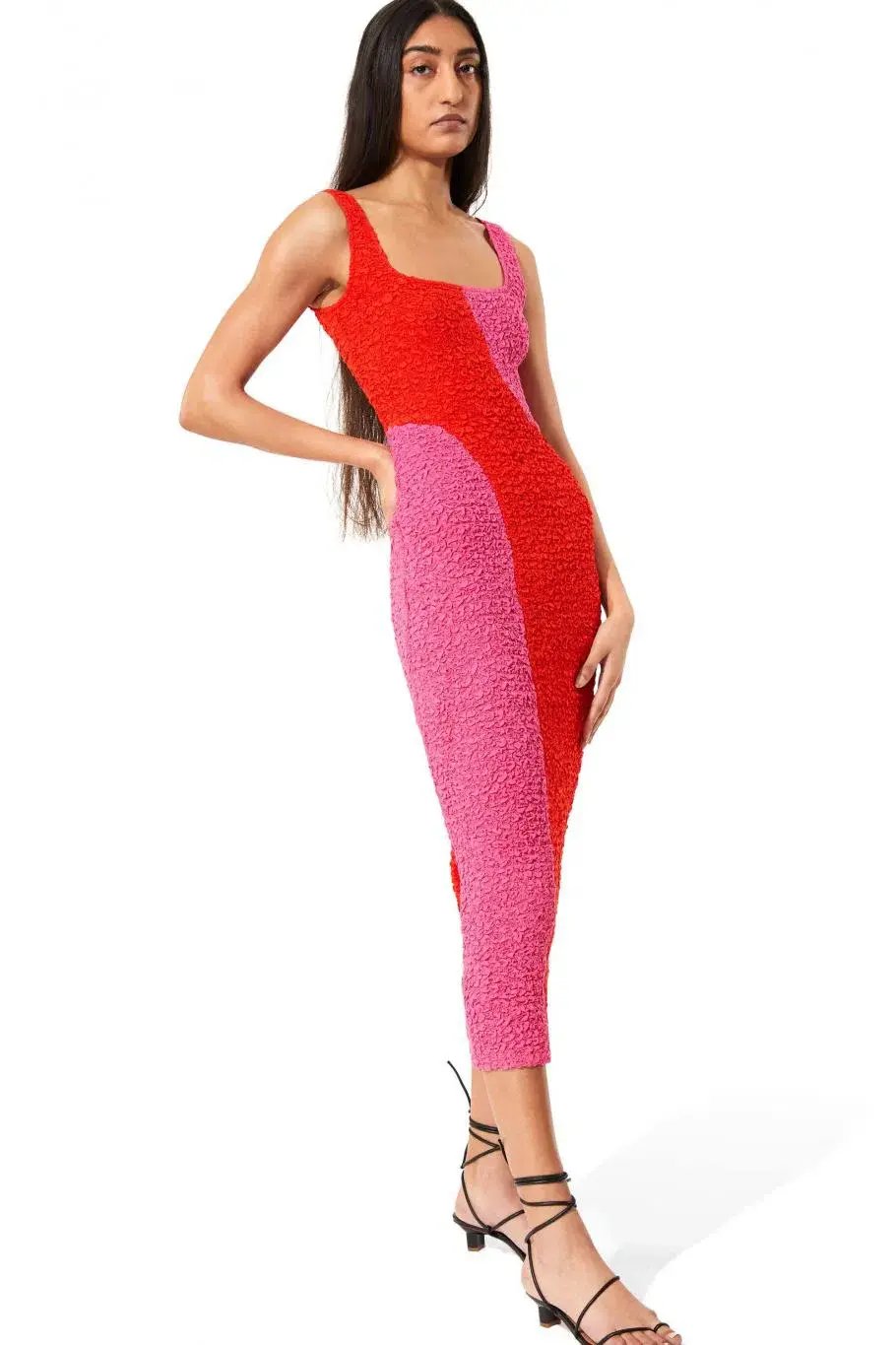Mara Hoffman Sloan Dress Red Pink Size 8 photo 4