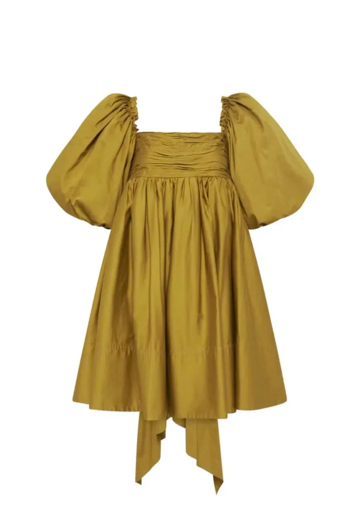 Aje Casabianca Puff Sleeve Mini Dress Olive Green Size 8 photo 4