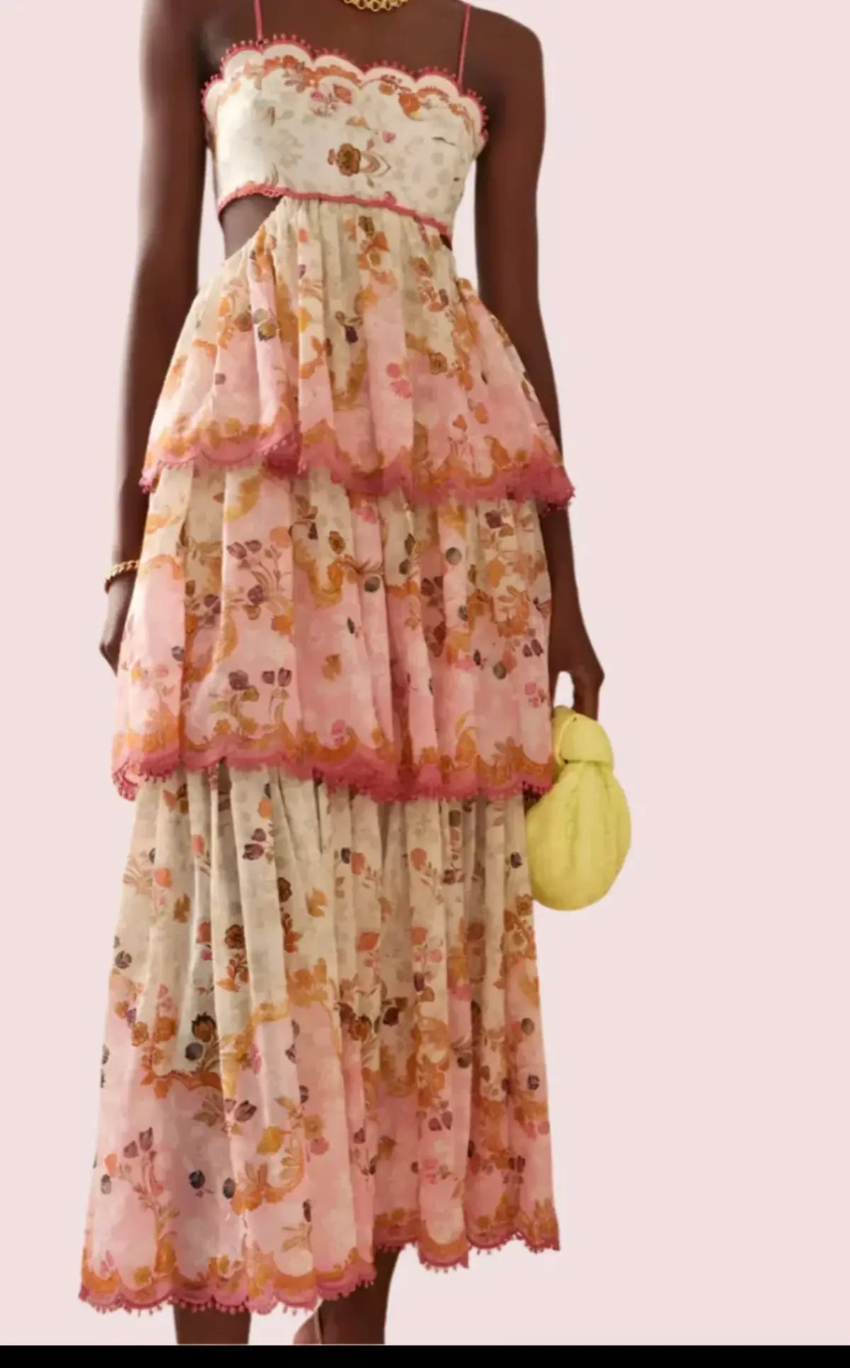 Zimmermann Laurel Frill Midi Dress AU Size 8 photo 2