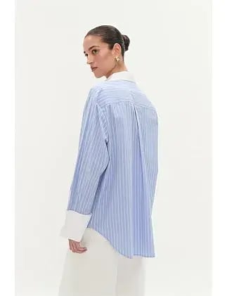 Aje Studio Palmer Striped Shirt Blue Size 6 photo 3