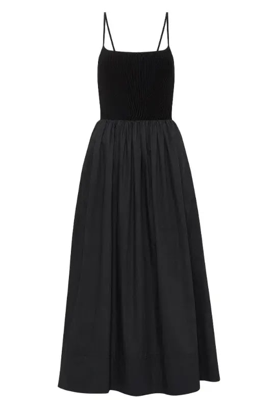 Aje Danica Tie Back Midi Dress Black Size AU 16 photo 5