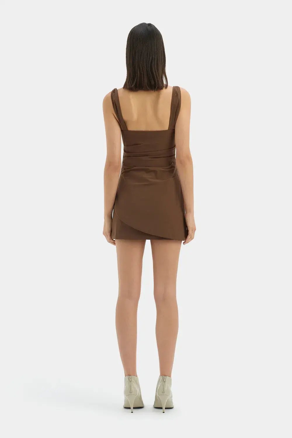 Sir the Label Florent Twist Mini Dress Mocha Size 3 photo 2