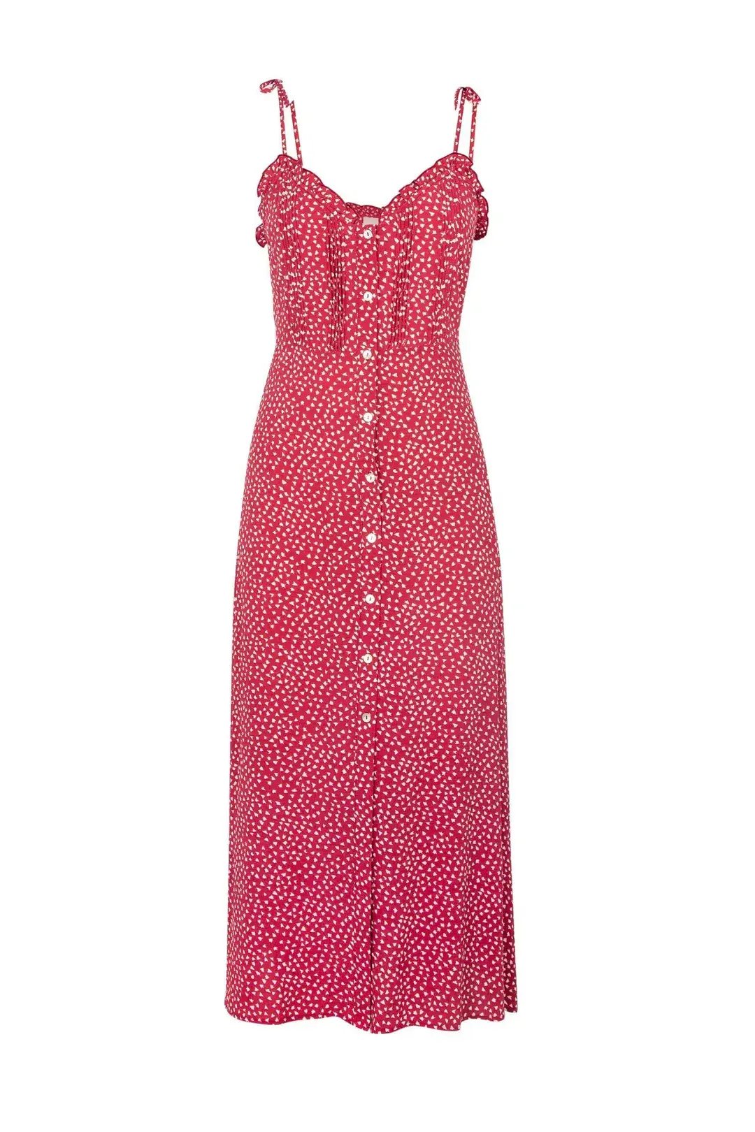 Auguste the Label River Della Midi Dress Red Size 12 photo 4