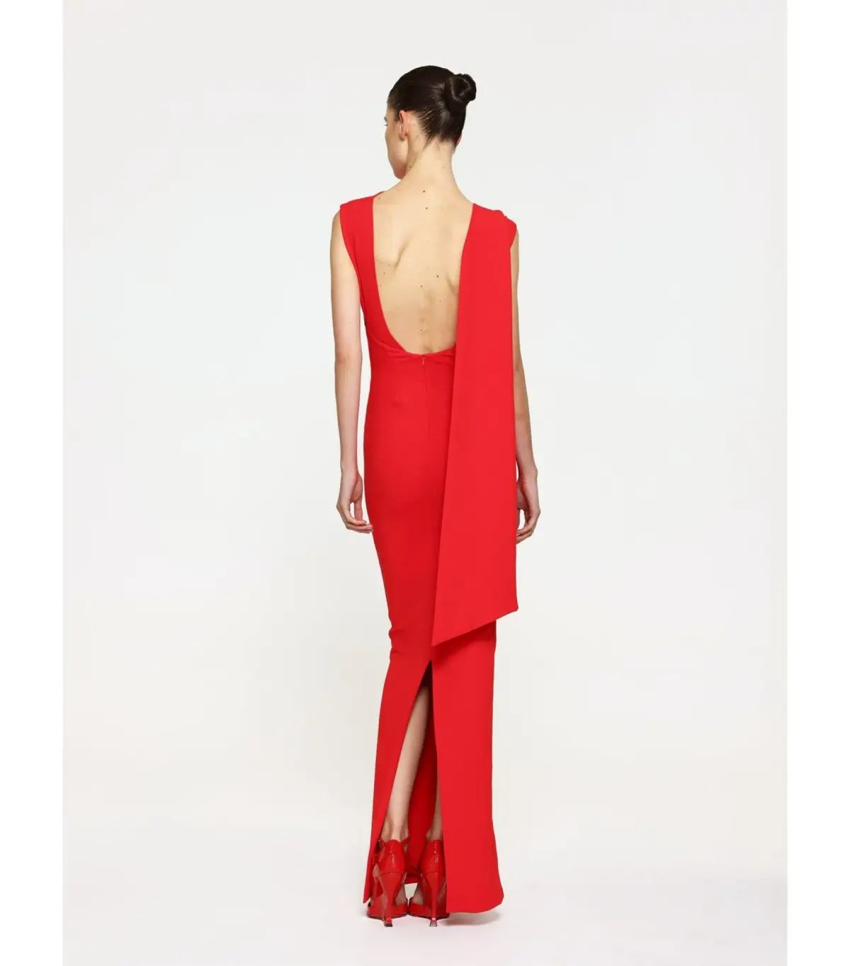 Effie Kats Audrey Maxi Gown Cherry Red Size Small / AU 8 photo 3