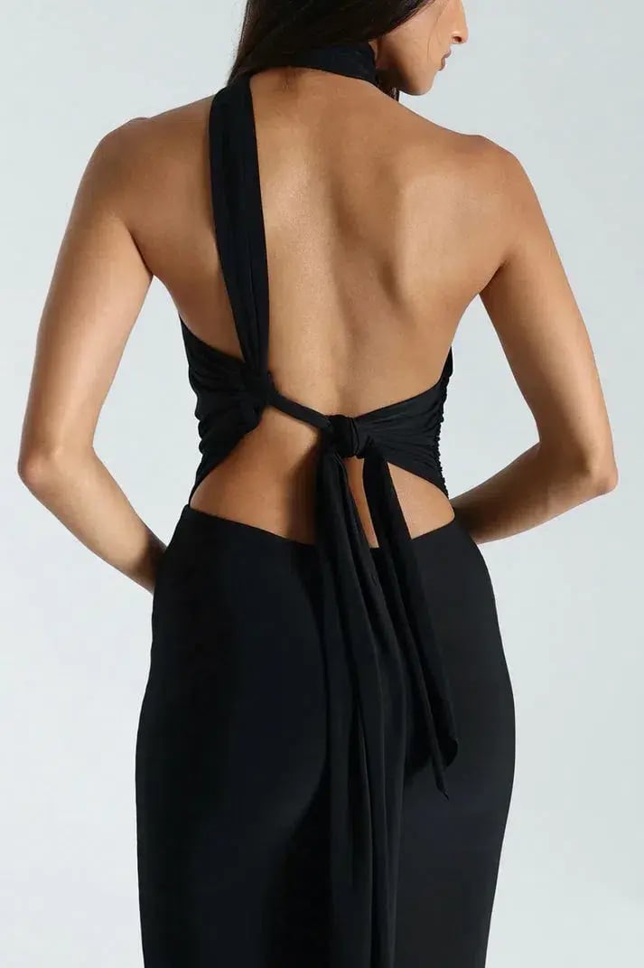 Natalie Rolt Black Fabienne Gown Size AU 8 photo 5