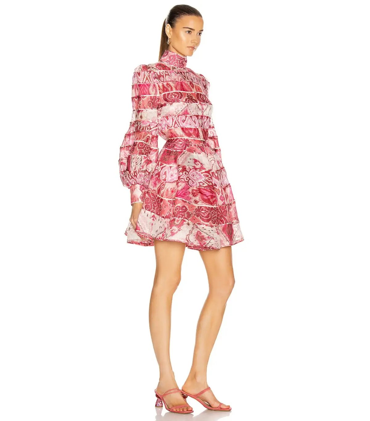 Zimmermann Wavelength Spliced Mini Dress Pink Size 1 / AU 10 photo 2