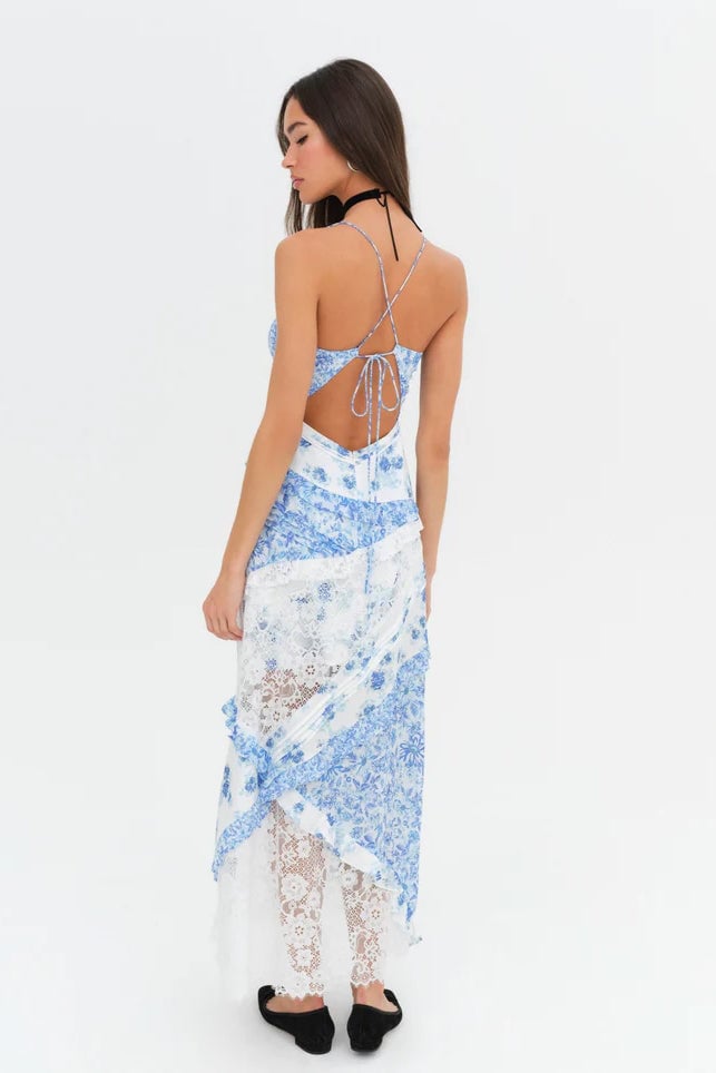 FOR LOVE & LEMONS ROSALYN MAXI DRESS - BLUE photo 3