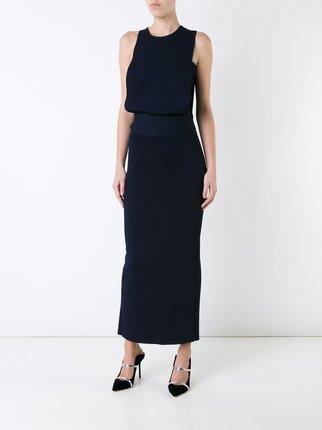 ScanlandTheodore Draped Crepe knit dress. -  Navy photo 2
