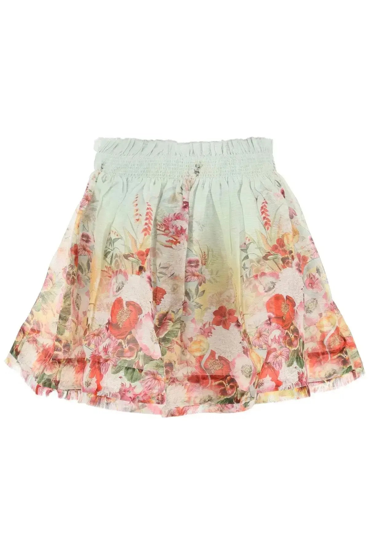 Zimmermann Wonderland Mini Skirt Floral Size 1 / AU 10 photo 2