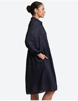 Eb&ive Studio Midi Shirt Dress Navy Size S/ AU 8 photo 3