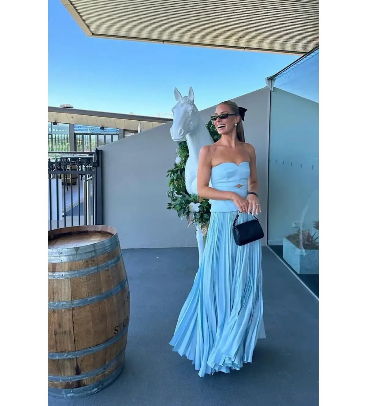 Acler Avonlea Midi Dress in Celeste Blue Size AU 10 photo 5
