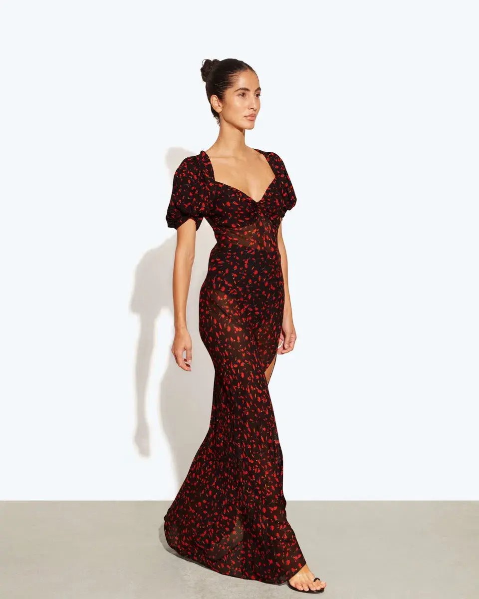 Rat & Boa Magnolia Floral Dress Black Floral Size XS/AU 6 photo 4