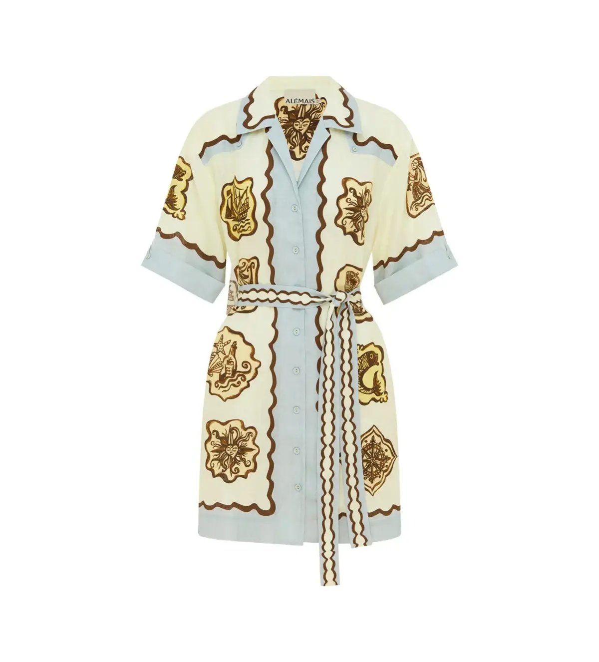 Alemais Relic Mini Dress in Print Size AU 10 photo 3