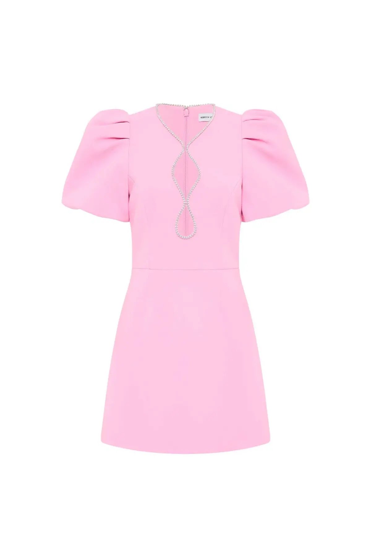 Rebecca Vallance Karina Puff Sleeve Mini Dress Pink Size 8 photo 6