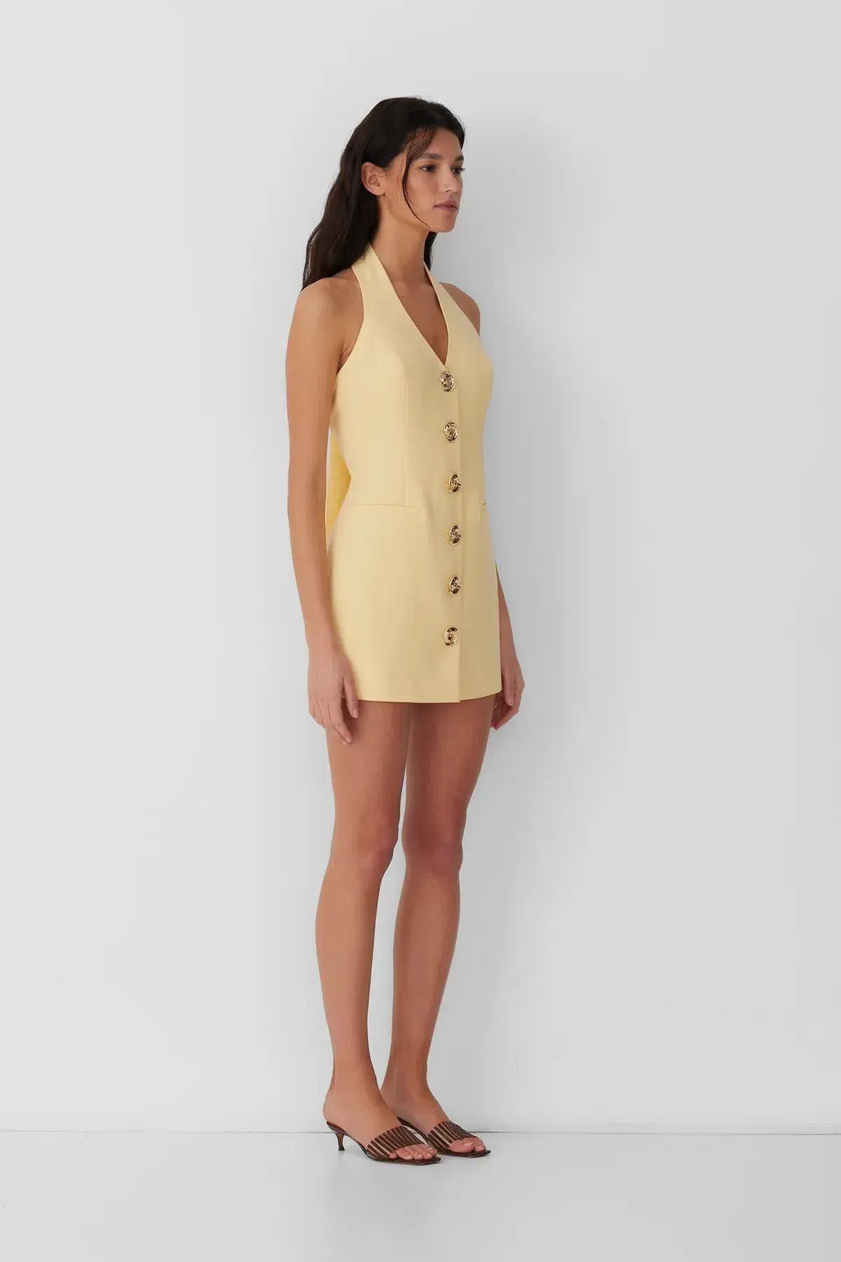 Irida Vest Dress in Butter photo 3