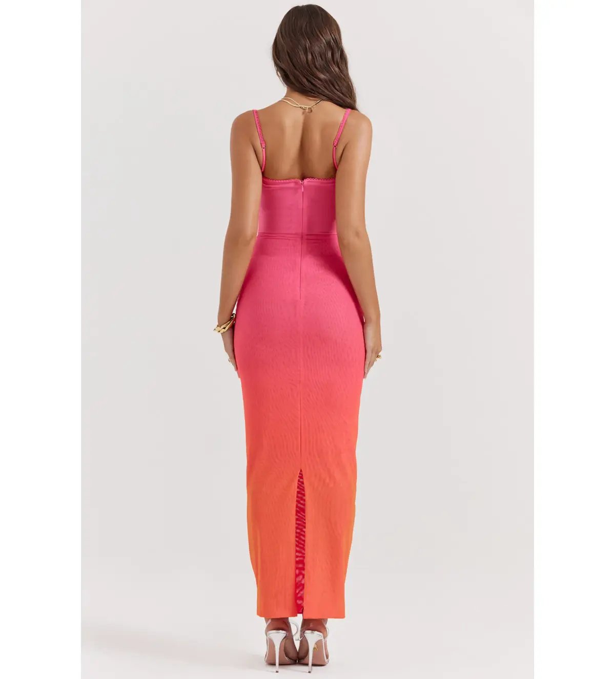 House Of Cb Calista Ombre Maxi Dress Pink  Size S / Size Au 8 photo 5